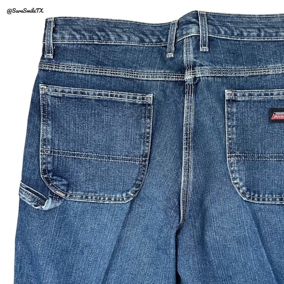 DICKIES Big & Tall Relaxed Fit Carpenter Blue Jeans - 36X34 - Picture 9 of 12